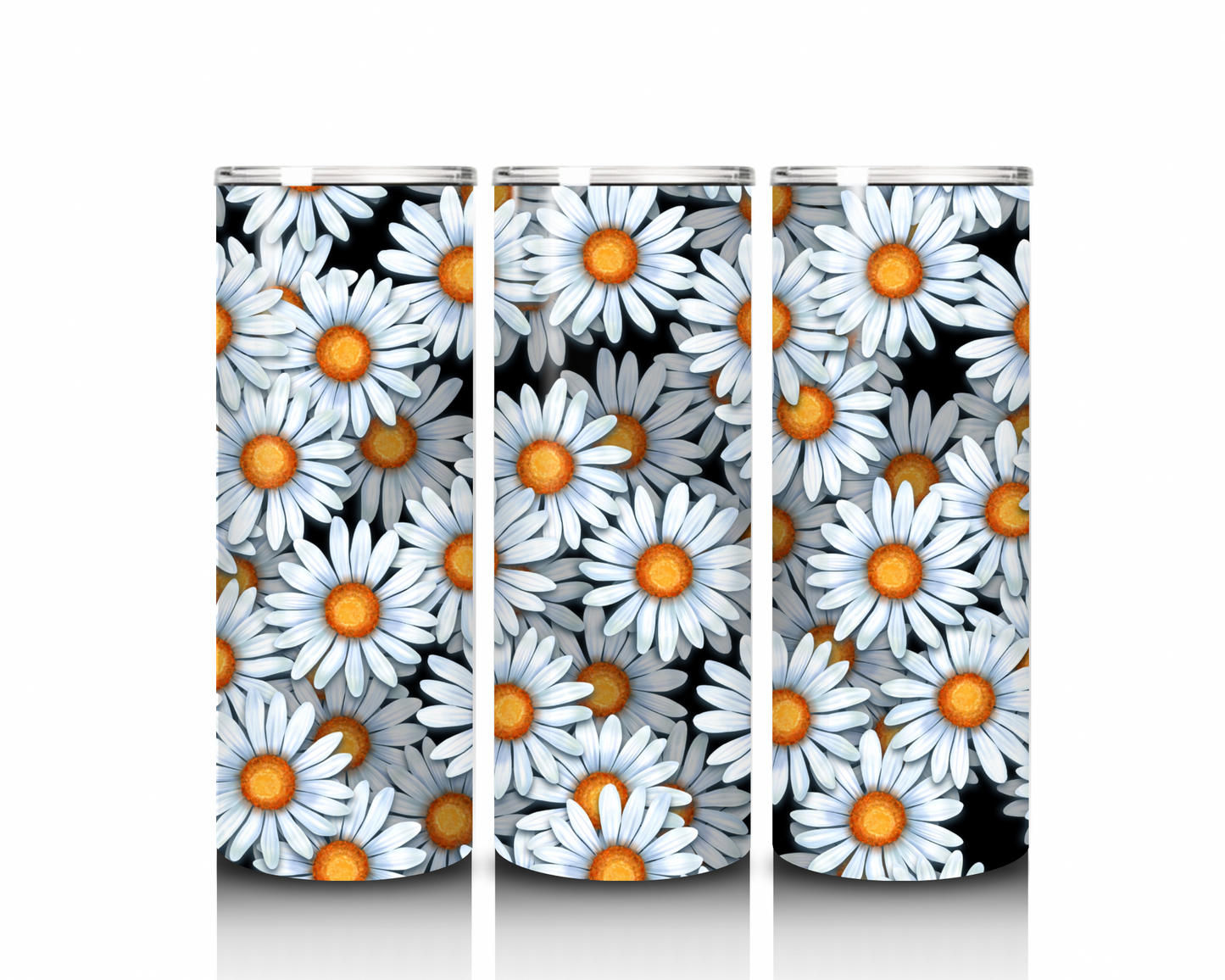 White Daisy 20 oz tumbler