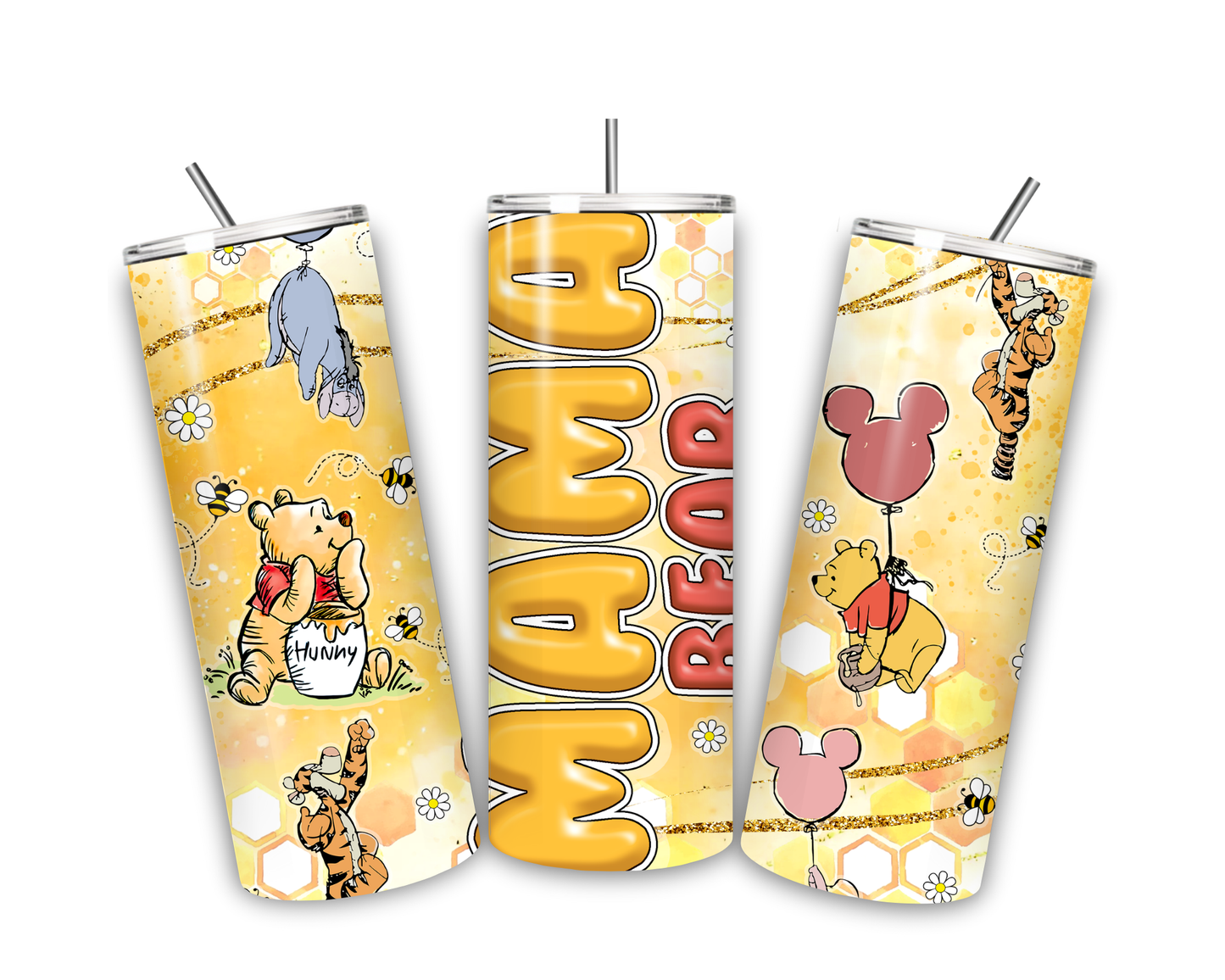 Mama Pooh Bear 20 oz tumbler