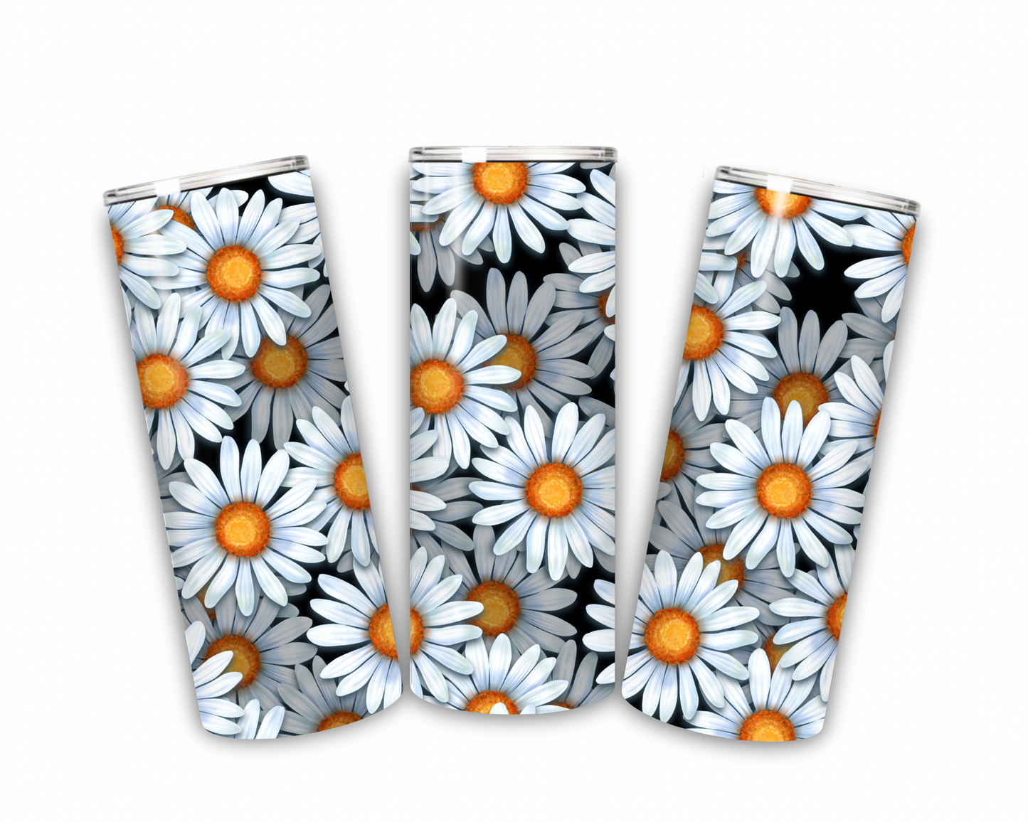 White Daisy 20 oz tumbler
