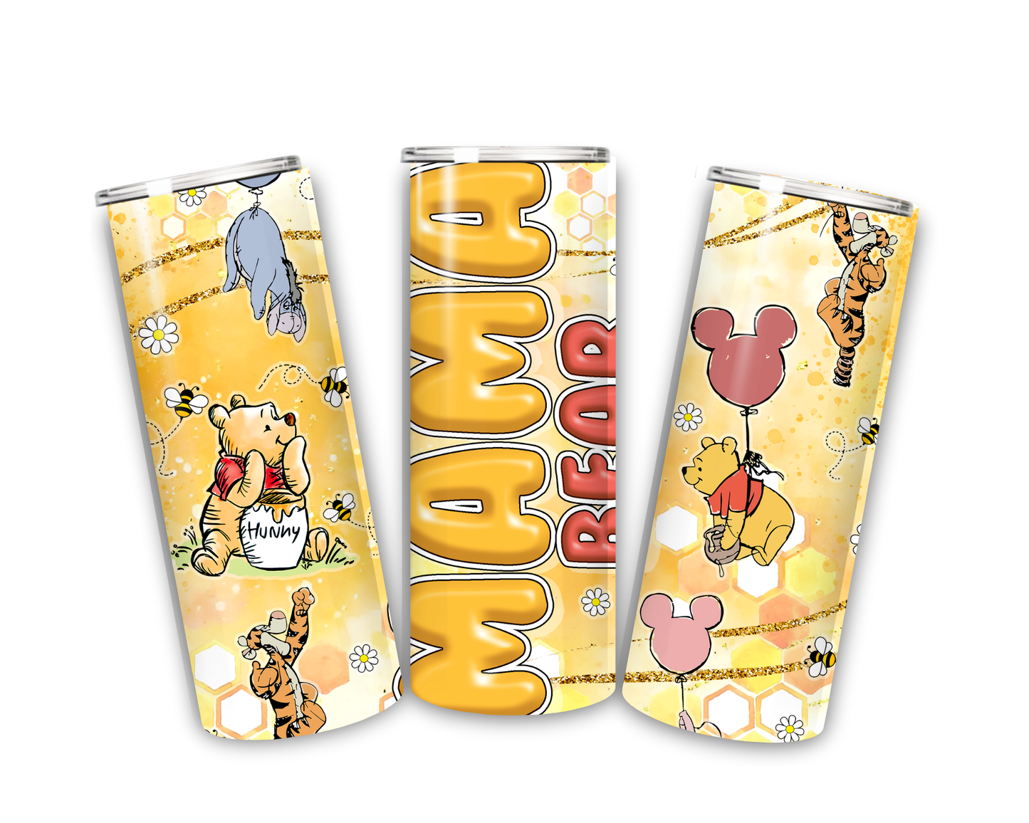 Mama Pooh Bear 20 oz tumbler