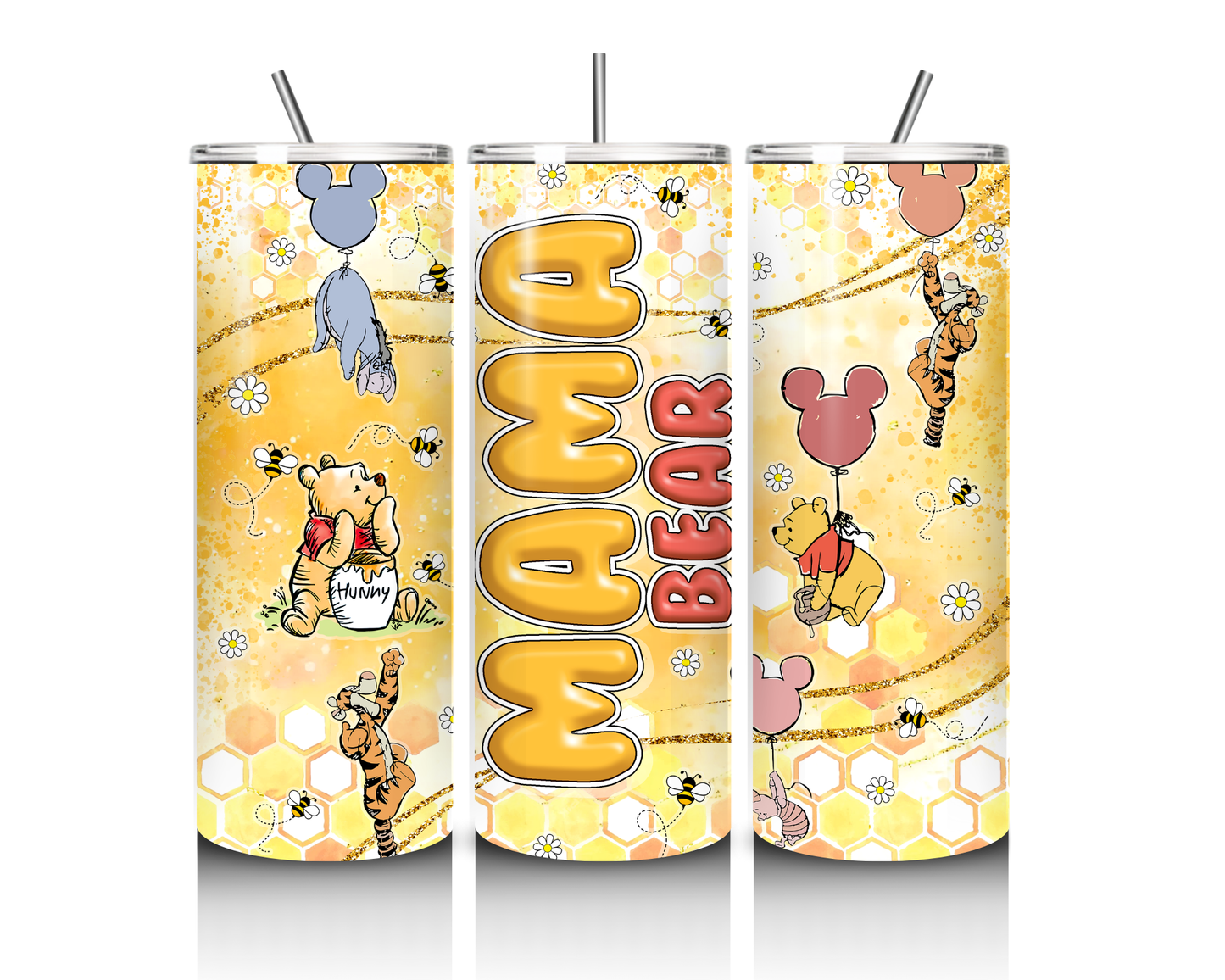 Mama Pooh Bear 20 oz tumbler