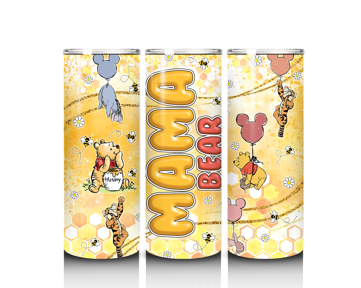 Mama Pooh Bear 20 oz tumbler