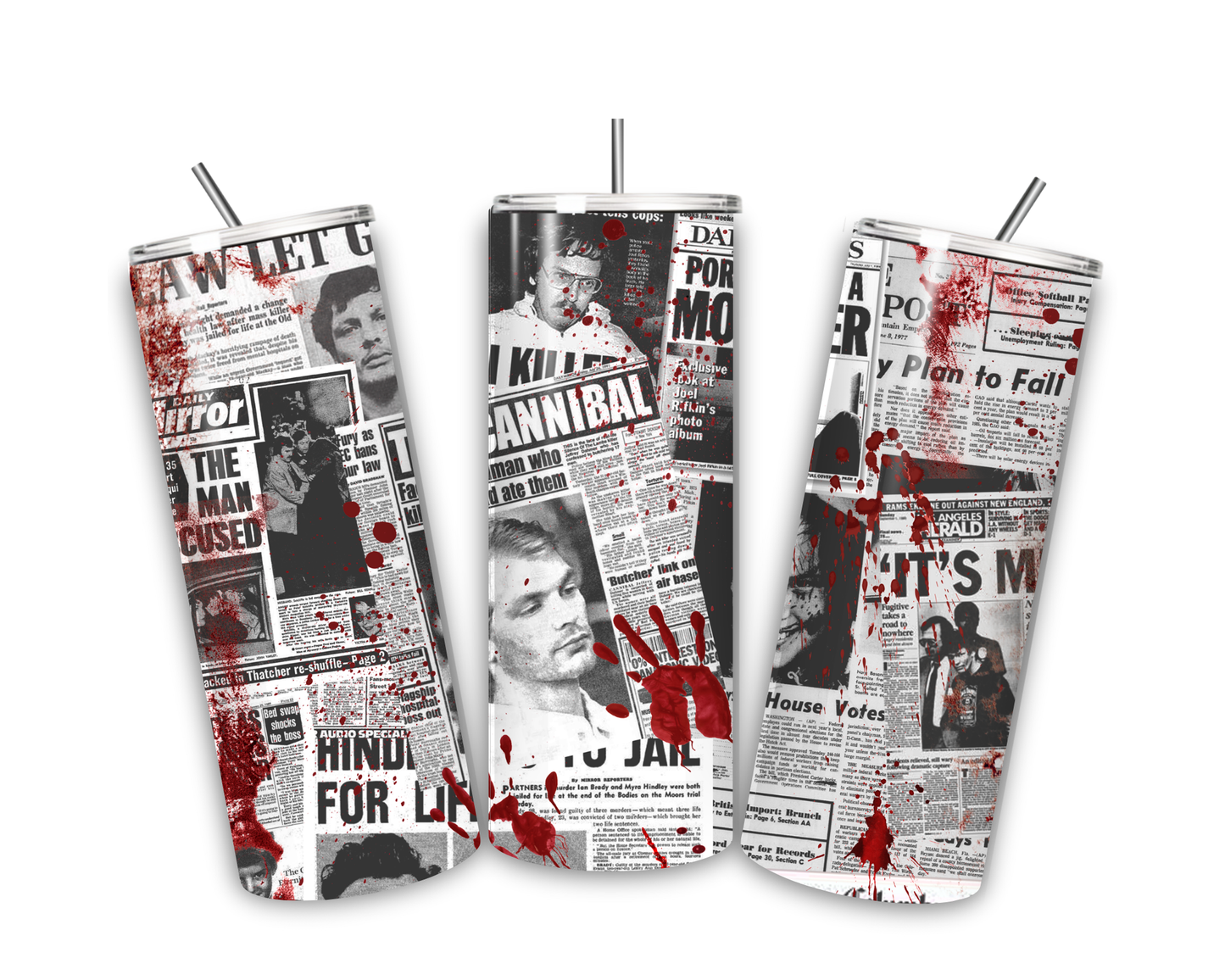 Bloodstains & Headlines 20 oz tumbler