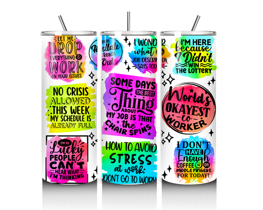 Sarcasm Survival  20 oz tumbler